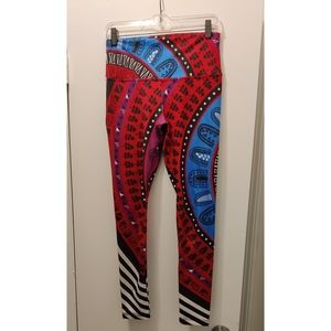 Om Shanti Size Medium Women Yoga Leggings